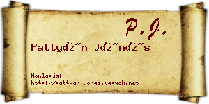 Pattyán Jónás névjegykártya
